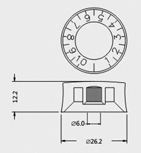 Musiclily M145 Ручка потенциометра LP Style, метрическая, золото.